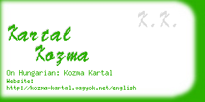 kartal kozma business card